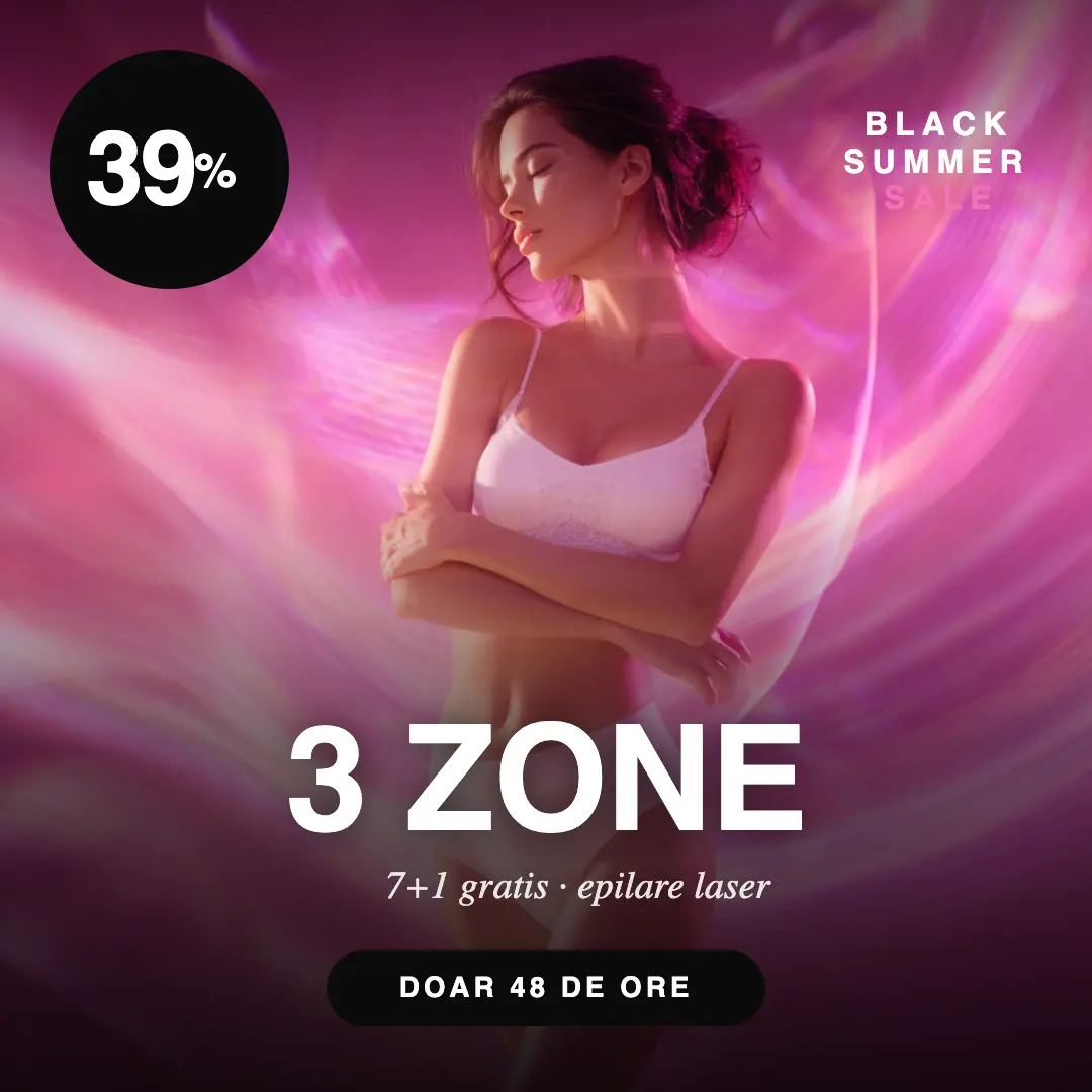 Pachet 7 sedinte+1 gratuit - 3 zone la alegere