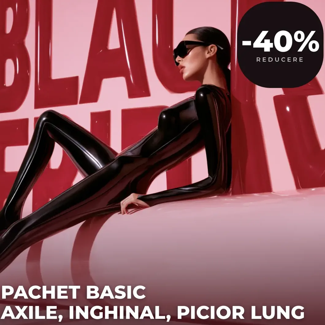 Pachet 7 sedinte + 1 sedinta gratuita -  Axile, Inghinal Total, Picioare Integral